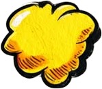 a yellow flower with black and white stripes.jpg